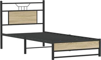 vidaXL Estructura de cama sin colchón madera roble Sonoma 80x200 cm vidaXL