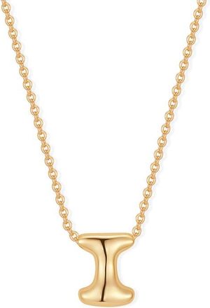 Brook & York Mini Pippa Bubble Initial Pendant Necklace in Gold I at Nordstrom