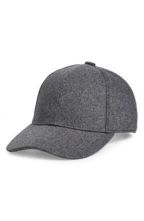 Nordstrom Wool Blend Adjustable Baseball Cap in Grey Stonehenge at Nordstrom, Size Small