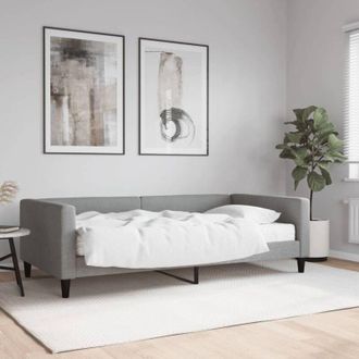 vidaXL Vidaxl - Furniture Limited - Sof&aacute; Cama Con Colch&oacute;n Tela Gris Claro 100x200