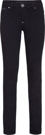 Philipp Plein mid-rise skinny jeans - women - Cotton - 26 - Black