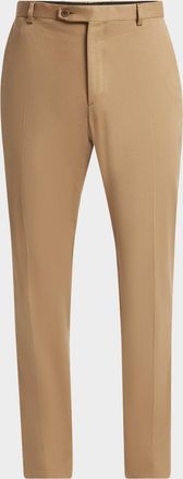 Brioni Men & apos;s Journey Flat-Front Trousers