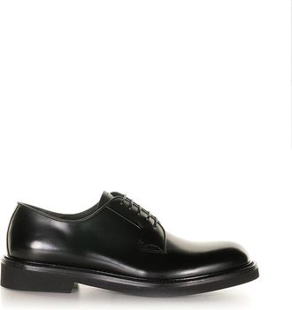 BARRETT Black Derby In Smooth Leather