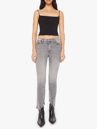 Mother The Insider Crop Pointy Fray Jeans In Catch Me Outside