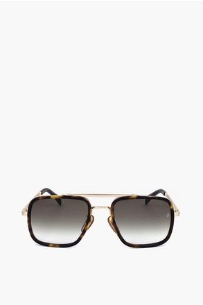 David Beckham Tortoiseshell Aviator Sunglasses with Gradient Lenses size Unica