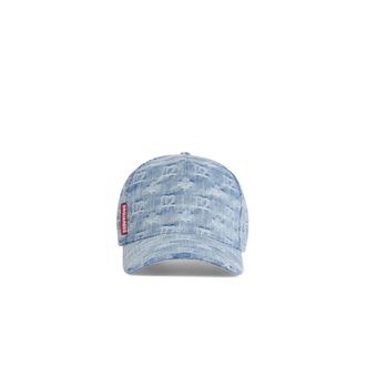 Dsquared2 Baseball Cap Denim D2 - male - Dsquared2 - Hats & Caps - Blue - ONE SIZE - Accessories