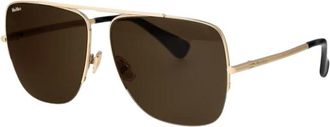 Max Mara Accessoires, Dames, Zwart, ONE Size, Mm 0121S Aviator Zonnebril