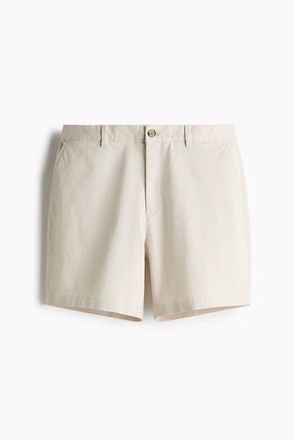 H&M Regular Fit Cotton Chino Shorts in Light Beige at Nordstrom, Size 40