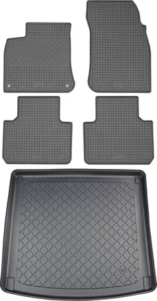 OEM Peugeot Cayenne Iii Po536 Suv (5 Puertas) Desde Noviembre De 2017. Juego: Alfombrillas De Goma Para Coche + Alfombrilla Para Maletero