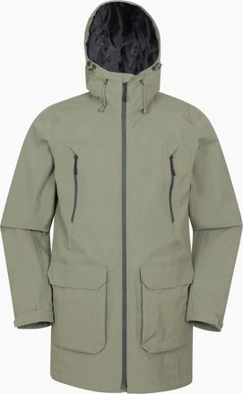 Mountain Warehouse Mens Mountain Warehouse Mens Hastings Long Waterproof Jacket - Green - Size: Regular/34
