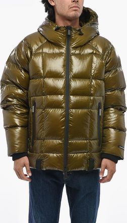 Dsquared2 Quilted Nylon Puffer Jacket with Hood Dsquared2