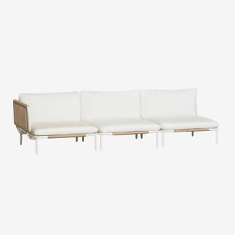 Sklum Sof&aacute; Modular De Jard&iacute;n Esquinero De 3 Piezas En Acero Roubly Sklum