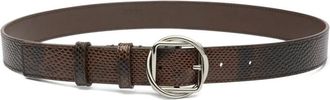 Jacquemus The Salon textured buckle belt - unisex - Goat Skin - 70 - Brown