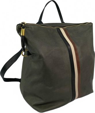 Kempton & Co. Petite Lizard Morleigh Convertible Backpack Tote In Olive