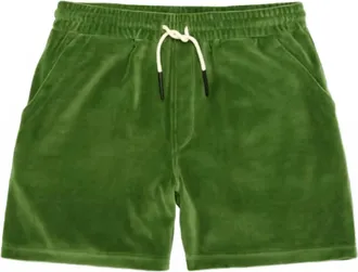 OAS Mens Penny Velour Pull-On Shorts In Green