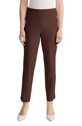 Jones New York Pull-On Straight Leg Ankle Pants in Fudge at Nordstrom, Size X-Large