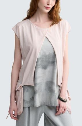Luukaa D'Celli Elowyn Garment-Dyed Boxy Blouse in Rose Quartz at Nordstrom, Size X-Large/xx-Large