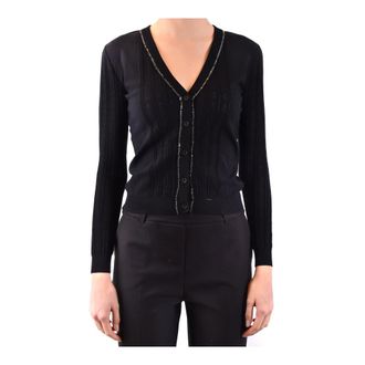 Moschino Vest - Dames - V-hals truien - Zwart - XS - Truien & Vesten