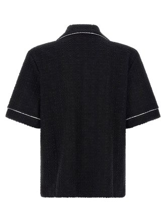 Casablanca Monogram Jacquard Terrycloth Shirt - Black