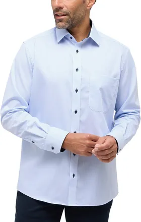 Eterna Mens Fineliner Twill Shirt Comfort Fit, lightblue, 16