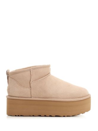UGG Ultra Mini Platform Boots Beige-Donna