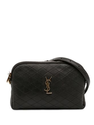 Saint Laurent 2022 Mini Quilted Lambskin Gaby Zippered Pouch crossbody bag - women - Lambskin - One Size - Black