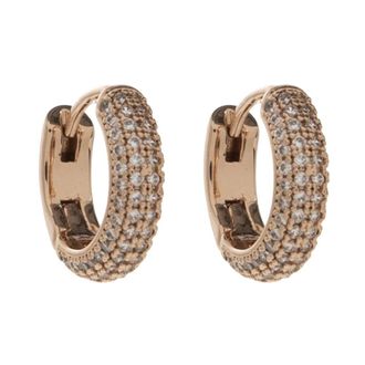 Kate Spade New York Earrings, female, Yellow, Size: ONE SIZE Brilliant Statements Pav&eacute; Mini Huggies