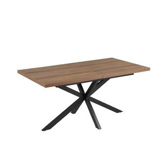Siediti Fuori e Dentro Mesa extensible de 160/200 &times; 90 cm con tablero efecto madera