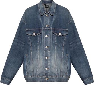 Balenciaga Jassen Denim Blue - Heren - Spijkerjassen - Blauw - M - Denim - Jassen