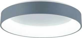 CWI Lighting Arenal LED Drum Shade Flush Mount With Gray & White Finish Lumens 1872