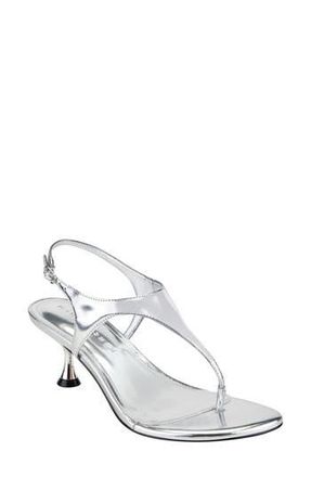 Marc Fisher Pelysa Ankle Strap Sandal in Metallic Silver at Nordstrom Rack, Size 8.5