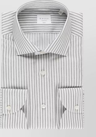 Xacus striped cotton long-sleeve shirt