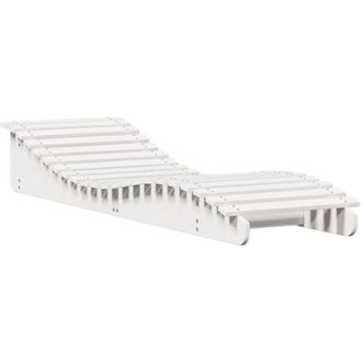 vidaXL Vidaxl - Tumbona De Madera Maciza De Pino Blanca 205x60x31,5 Cm