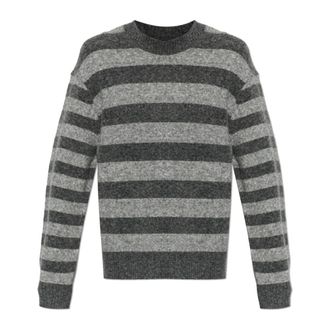 Officine G&eacute;n&eacute;rale Round-neck Knitwear, male, Gray, Size: XL Randy Sweater