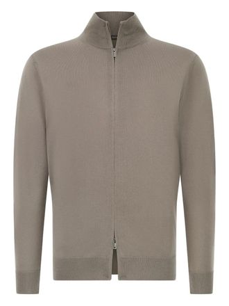 Boggi Milano full-zip wool cardigan - men - Wool - M - Neutrals