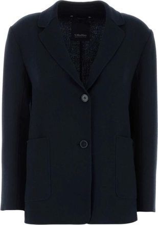 Max Mara Blazers EN Vesten - Dames - Blazers - Blauw - S - Leer - Jassen