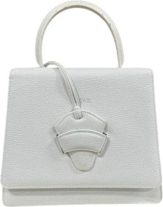 Loewe Pre-owned Handbags, female, White, Size: ONE SIZE Pre-owned Leather Handbag