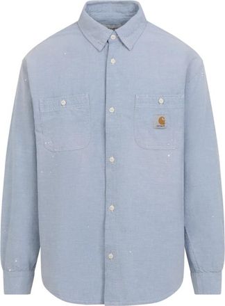 Carhartt Work in Progress L/S Painter Shirt - Heren - Casual Overhemden - Blauw - XL - Katoen - Overhemden