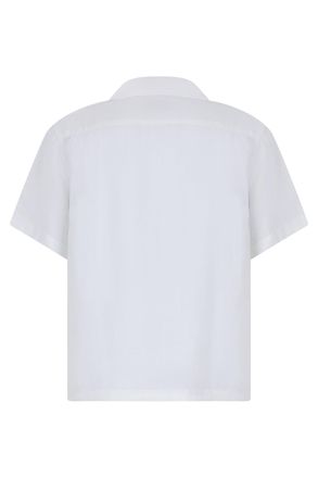 GANT Mens Linen Short-Sleeve Shirt White