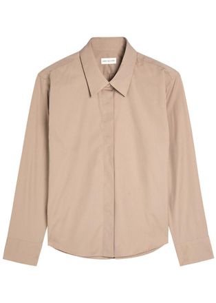 Dries Van Noten Clavini Cotton-poplin Shirt - Sand - 40 (UK12 / M)