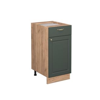 Vicco Mueble Bajo De Cocina Fame-line, Verde Dorado Casa De Campo, 40 Cm Sin Encimera Vicco