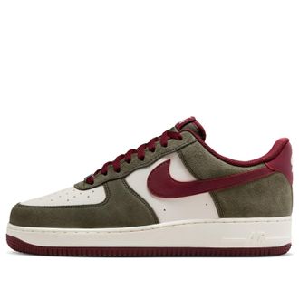 Nike Air Force 1 Low 07 LV8 Cargo Khaki Pale Ivory Dark Team Red FQ8714-302