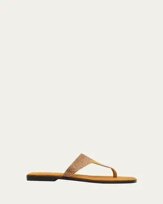 Nodaleto Bulla Nova Embellished Suede Thong Sandals