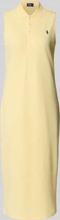 Polo Ralph Lauren Figurumspielendes Polokleid aus Baumwoll-Mix in Hellgelb, Gr&ouml;&szlig;e XL