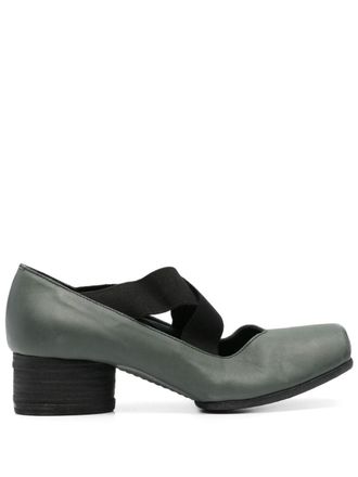 Uma Wang 50mm leather pumps - women - Calf Leather/Calf Leather/Calf Leather - 37 - Green