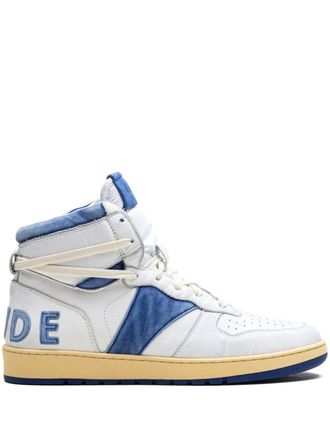Rhude Rhecess White/Royal Blue high-top sneakers