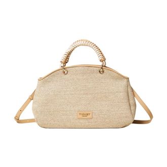 Twinset Geweven Tote Bag - Dames - Handtassen - Beige - ONE Size - Polyester - Tassen