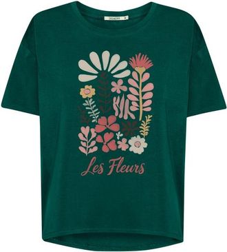 Greenbomb Les Fleurs Feel T-Shirt f&uuml;r Damen | gr&uuml;n