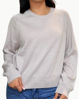 Sablyn Alek Relaxed Raglan Crewneck Sweater In Himalaya