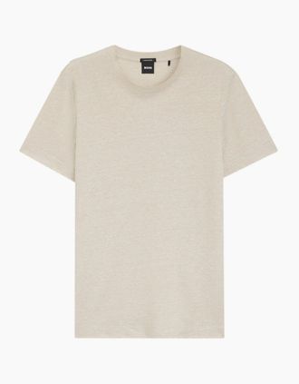HUGO BOSS Mens BOSS Black H Thompson 235 T-Shirt 286 Open Beige - Tan - Size: 44